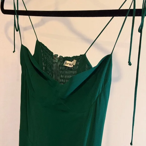 Reformation Juliette Dress Emerald - Picture 5 of 7